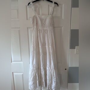 J. Crew White Midi Dress with Timeless Elegance